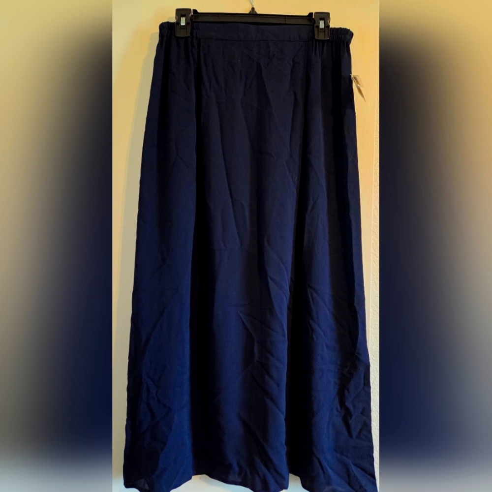 Talbots Elegant Dark Blue A-Line Skirt